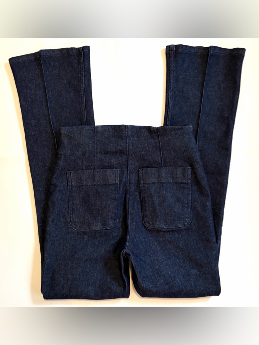 SPANX Jeans Denim Demi Boot Cut Raw Indigo 30” size Small Petite - Picture 5 of 14